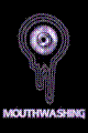 cover artwork for mouthwashing. it is heavily edited to be colorized purple and dithered so that it's barely recognizable as anything.